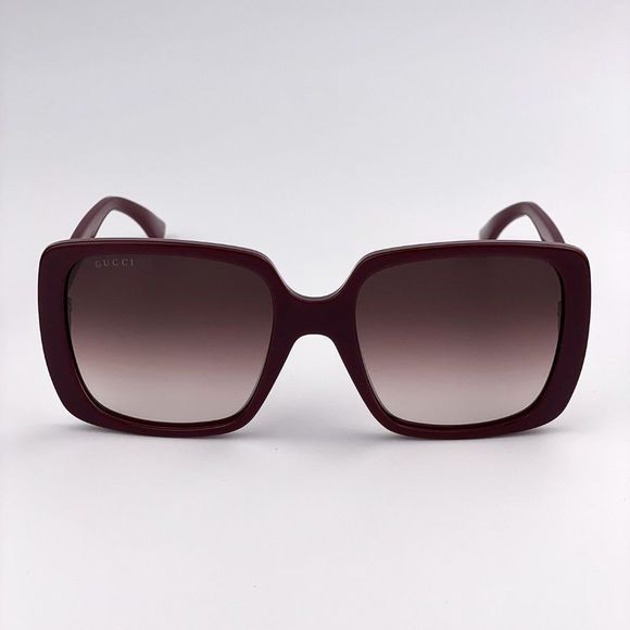 GUCCI GG0632S 003 Sunglasses Burgundy Red Gradient Square Oversized Women - Picture 3 of 10